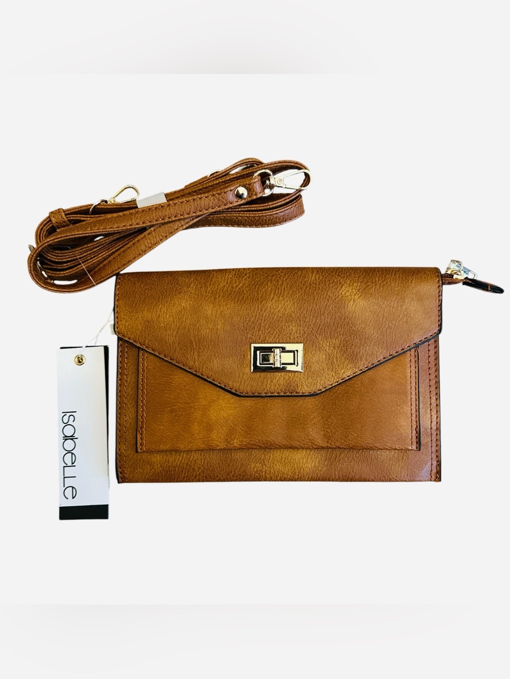 ISABELLE Vegan Leather Crossbody Wallet Clutch Classic Minimalist Purse